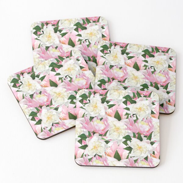 Item preview, A Bed of Pink and White Peonies designed and sold by KathyLav.