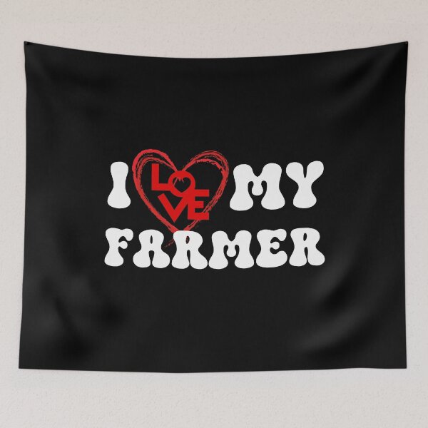 Item preview, I Love My Farmer, Farmer Protest, Support Farmers designed and sold by Quirky Shirts.