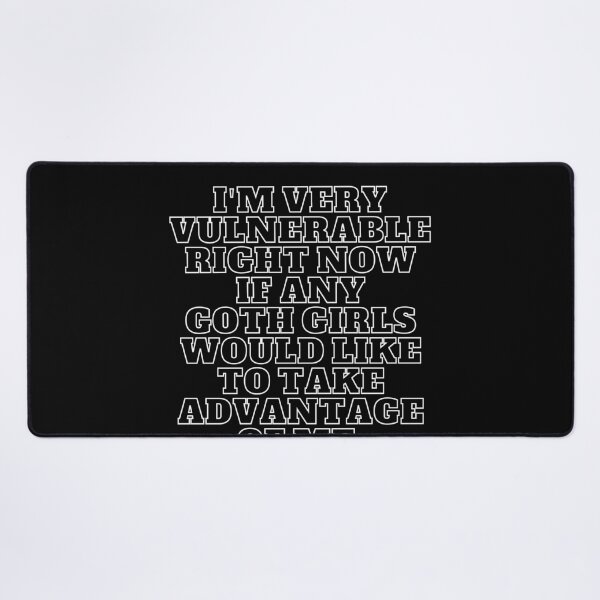 Item preview, "I'm Very Vulnerable Right Now" Quirky Gothic Humor Tee designed and sold by AI-volution.