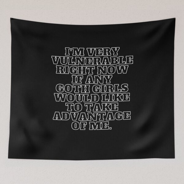 Item preview, "I'm Very Vulnerable Right Now" Quirky Gothic Humor Tee designed and sold by AI-volution.