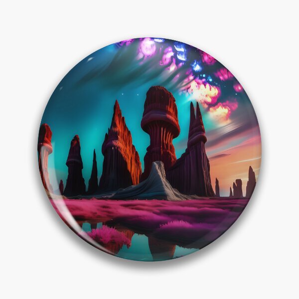 Item preview, Extraterrestial planet landscape designed and sold by Inspyralia.