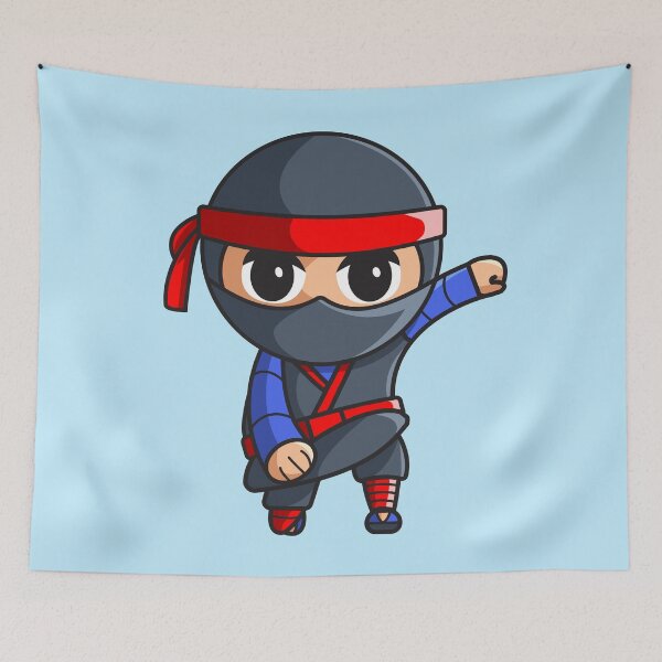 Item preview, Chibi Ninja Superhero Landing designed and sold by Charcoalart.