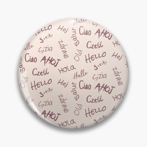Item preview, Multilingual Hello Pattern designed and sold by Scrabbly Doodles.