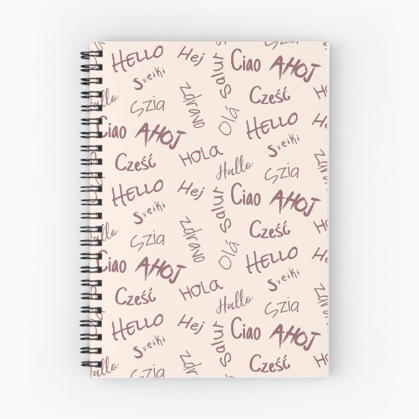 Item preview, Multilingual Hello Pattern designed and sold by Scrabbly Doodles.