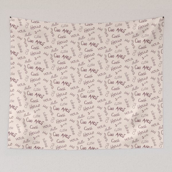Item preview, Multilingual Hello Pattern designed and sold by Scrabbly Doodles.