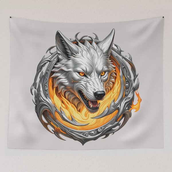 Item preview, Silver wolf - ring of fire designed and sold by PragmaticP.