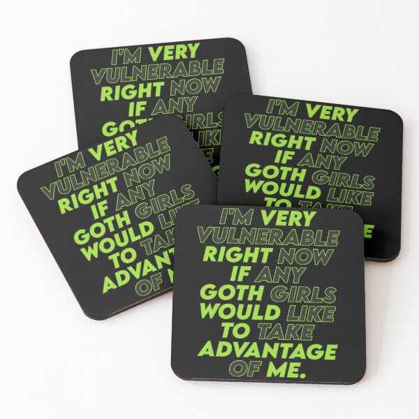 Item preview, "I'm Very Vulnerable Right Now" Goth Girls' Sarcastic Tee designed and sold by AI-volution.