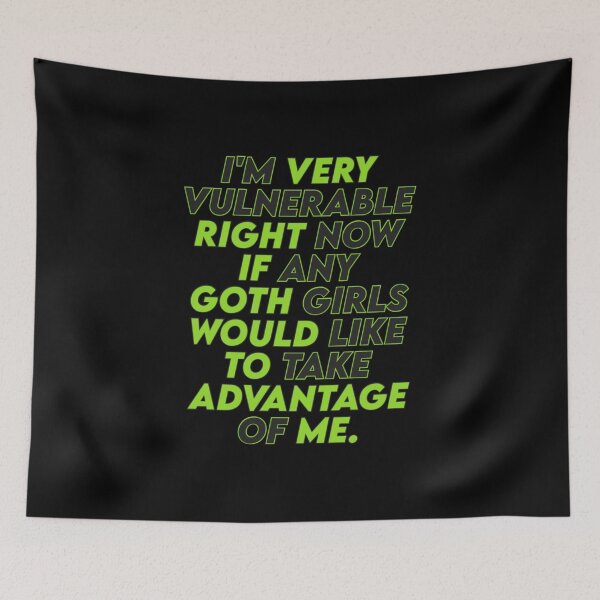 Item preview, "I'm Very Vulnerable Right Now" Goth Girls' Sarcastic Tee designed and sold by AI-volution.