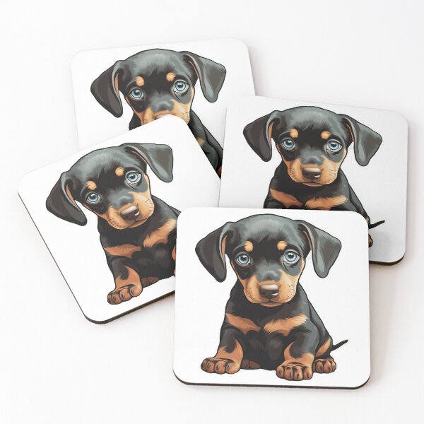 Artikelvorschau, Niedlicher Dobermann-Welpe // Süßes Dobermann-Welpen-Design // Dobermann-Hundematten, niedliche Welpen-Haustier-Bandanas, süßes Welpen-Hundeposter entworfen und verkauft von SMARTKIT DESIGNAGENCY.