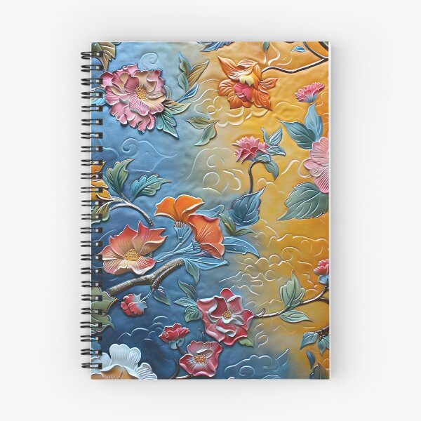 Item preview, Leather embossed floral Chinoiserie print designed and sold by dcrc.