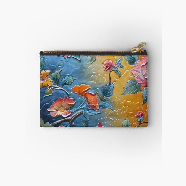 Item preview, Leather embossed floral Chinoiserie print designed and sold by dcrc.