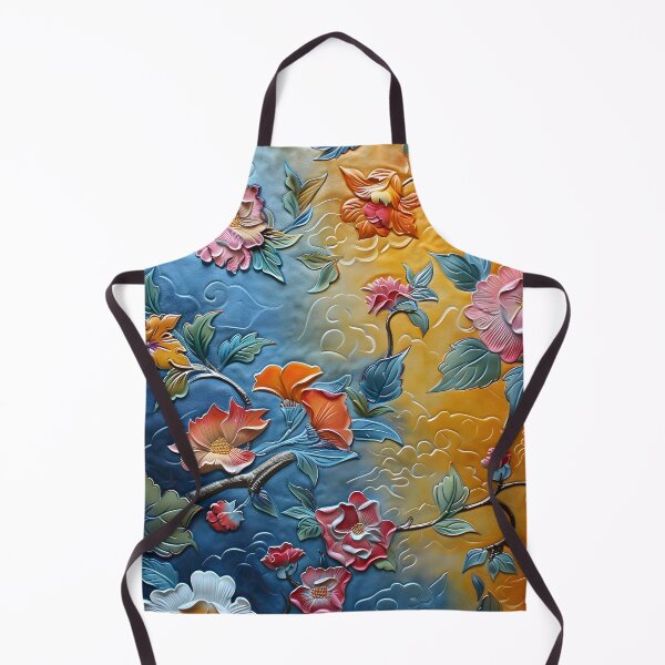 Item preview, Leather embossed floral Chinoiserie print designed and sold by dcrc.