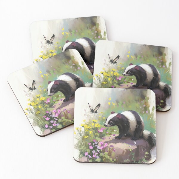 Item preview, Floral Skunk Adventure designed and sold by cute-animals99.