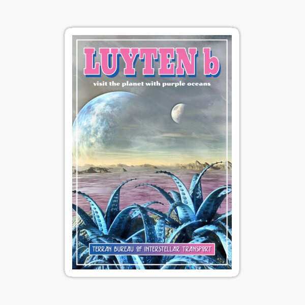 Luyten b Exoplanet Travel Illustration Sticker