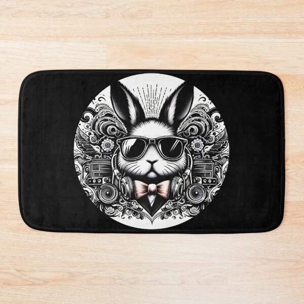 Item preview, rabbit wearing sunglasses and a bow tie designed and sold by Mechanical-Artt.