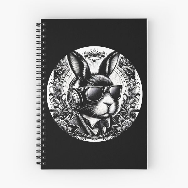 Item preview, rabbit wearing headphones designed and sold by Mechanical-Artt.