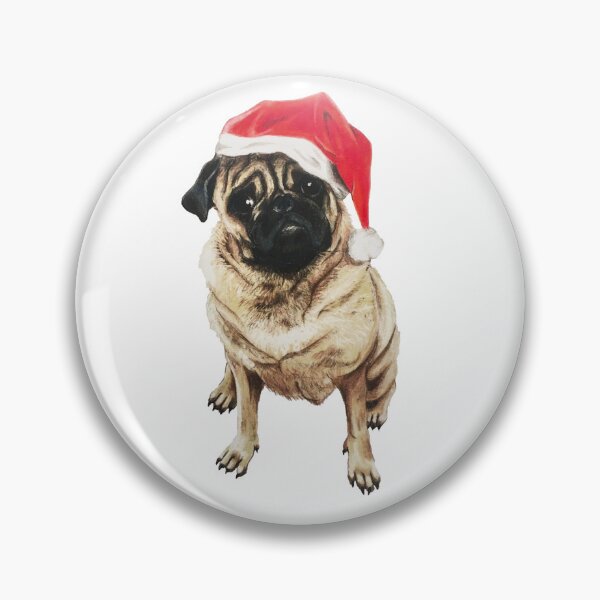 Item preview, Christmas Pug - Pencil Color Drawing designed and sold by MalulisArt.