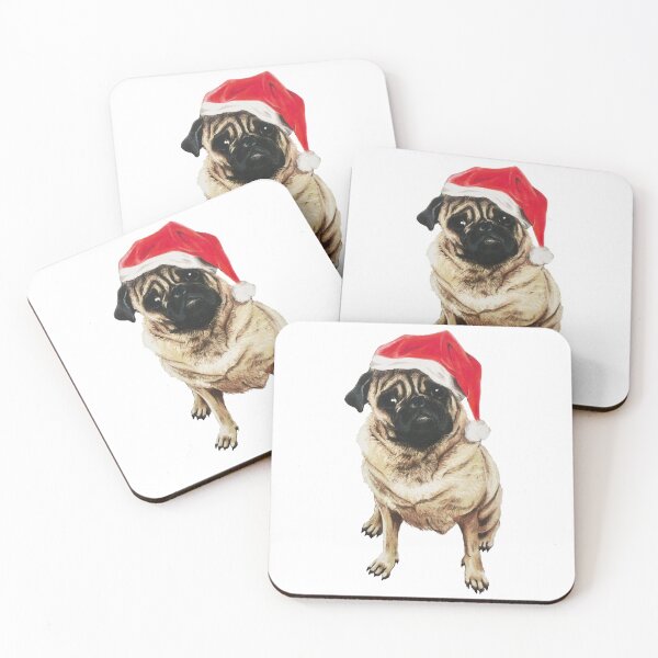 Item preview, Christmas Pug - Pencil Color Drawing designed and sold by MalulisArt.
