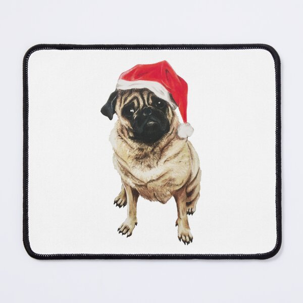 Item preview, Christmas Pug - Pencil Color Drawing designed and sold by MalulisArt.
