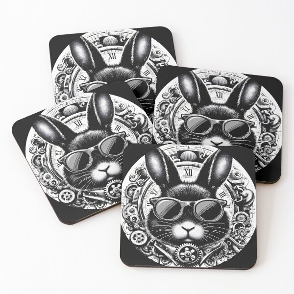 Item preview, rabbit wearing sunglasses designed and sold by Mechanical-Artt.