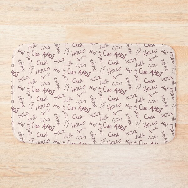 Item preview, Multilingual Hello Pattern designed and sold by Scrabbly Doodles.