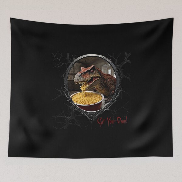 Item preview, Macaroni & Cheese & a greedy dinosaur designed and sold by FatCatStudios.