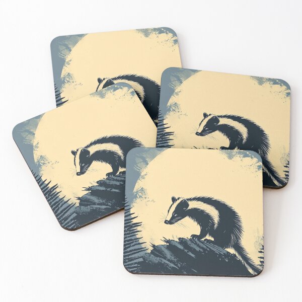 Item preview, Moonlit Skunk Forest designed and sold by cute-animals99.