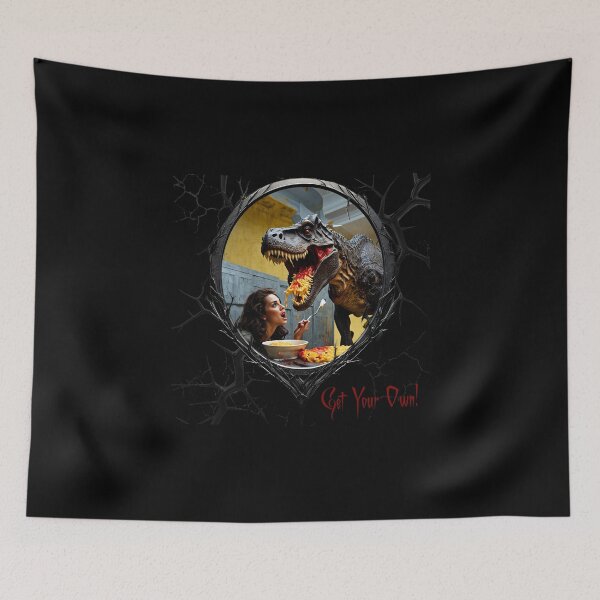 Item preview, Macaroni & Cheese & a greedy dinosaur designed and sold by FatCatStudios.