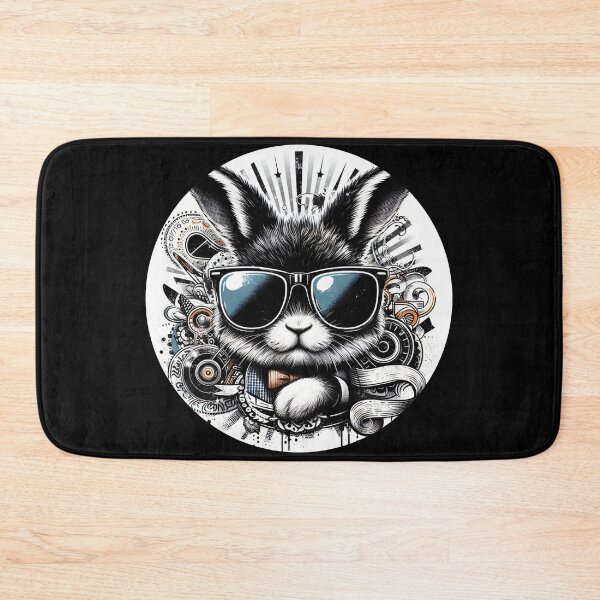 Item preview, rabbit wearing sunglasses and a bow tie designed and sold by Mechanical-Artt.