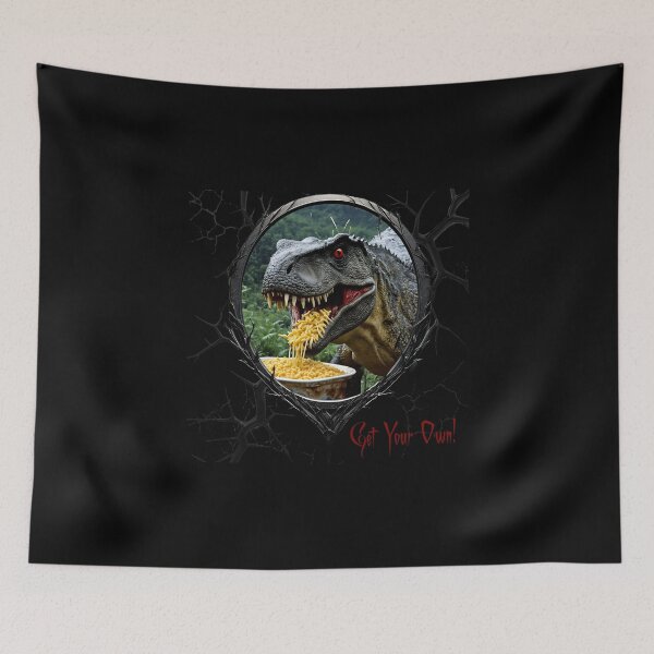 Item preview, Macaroni & Cheese & a greedy dinosaur designed and sold by FatCatStudios.
