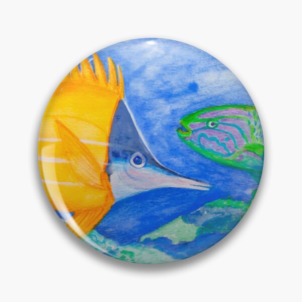Item preview, tropical fish. yellow and parrott fish. peixe papagaio designed and sold by Tereza Pilar  Art.