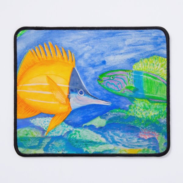 Item preview, tropical fish. yellow and parrott fish. peixe papagaio designed and sold by Tereza Pilar  Art.