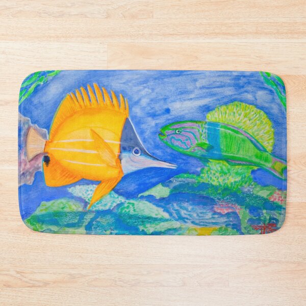 Item preview, tropical fish. yellow and parrott fish. peixe papagaio designed and sold by Tereza Pilar  Art.