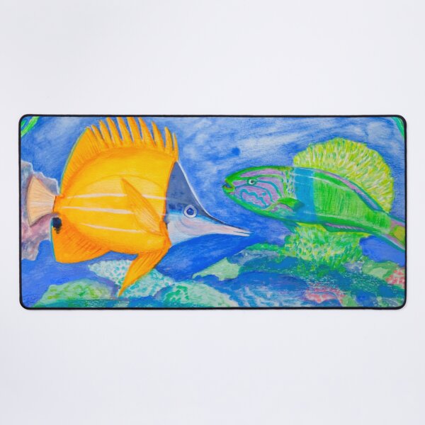 Item preview, tropical fish. yellow and parrott fish. peixe papagaio designed and sold by Tereza Pilar  Art.
