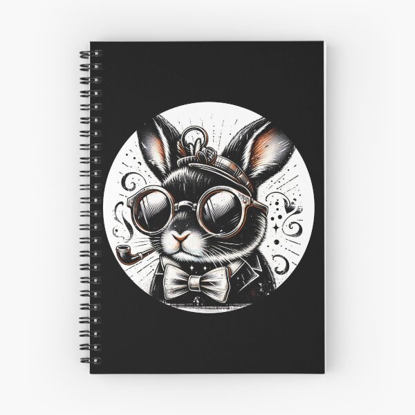 Item preview, rabbit wearing glasses and a hat designed and sold by Mechanical-Artt.