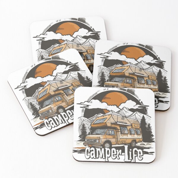 Item preview, Cool Camper Life Print designed and sold by Thehatinthecat.