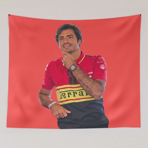 Item preview, Carlos Sainz Thinking Scuderia F1 Driver Charles Leclerc Teammate designed and sold by FormulaGTee1.