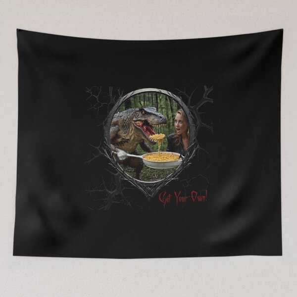 Item preview, Macaroni & Cheese & a greedy dinosaur designed and sold by FatCatStudios.