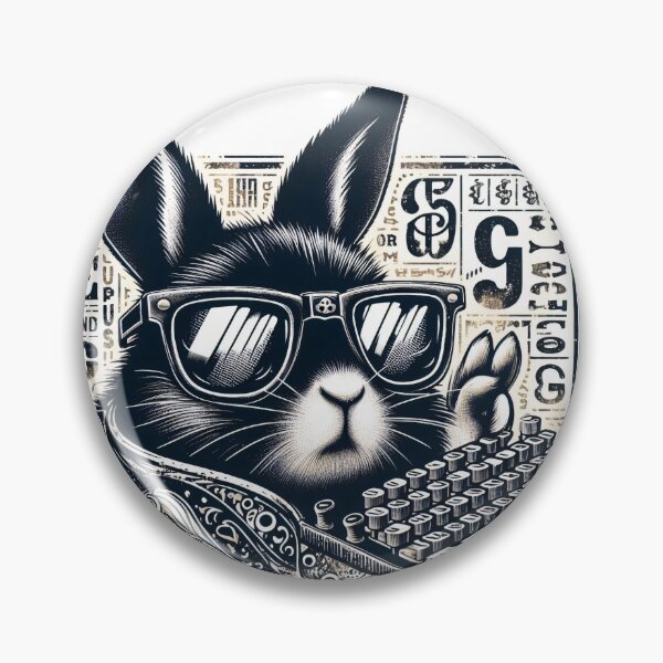 Item preview, retro rabbit with typewriter designed and sold by Mechanical-Artt.