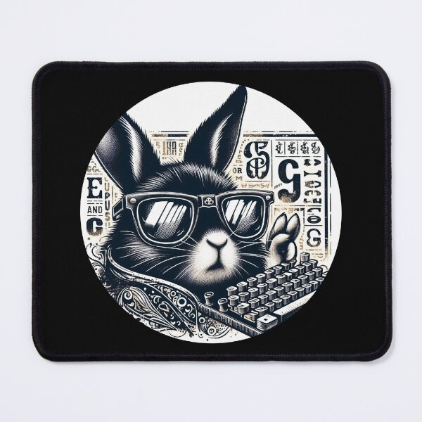 Item preview, retro rabbit with typewriter designed and sold by Mechanical-Artt.