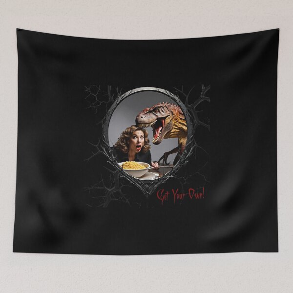 Item preview, Macaroni & Cheese & a greedy dinosaur designed and sold by FatCatStudios.