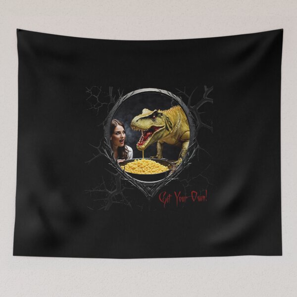 Item preview, Macaroni & Cheese & a greedy dinosaur designed and sold by FatCatStudios.