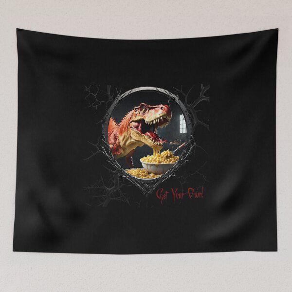 Item preview, Macaroni & Cheese & a greedy dinosaur designed and sold by FatCatStudios.