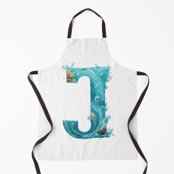 Item preview, “Graceful ‘J’ Letter Art - Minimalist Wave Typography on White Canvas” designed and sold by EcoArtShop.