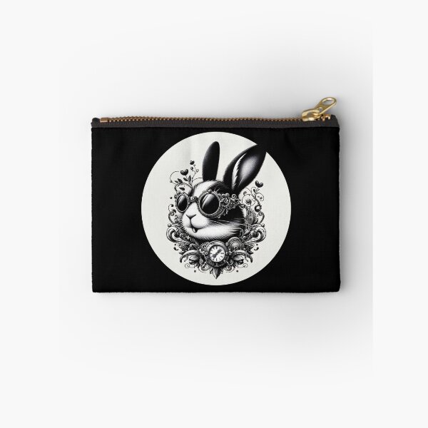 Item preview, rabbit wearing sunglasses and a clock designed and sold by Mechanical-Artt.