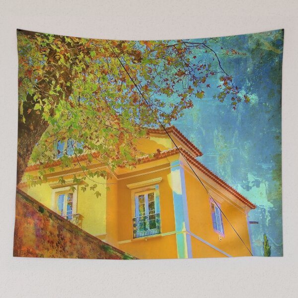 Item preview, Sintra yellow house designed and sold by Tereza Pilar Art.