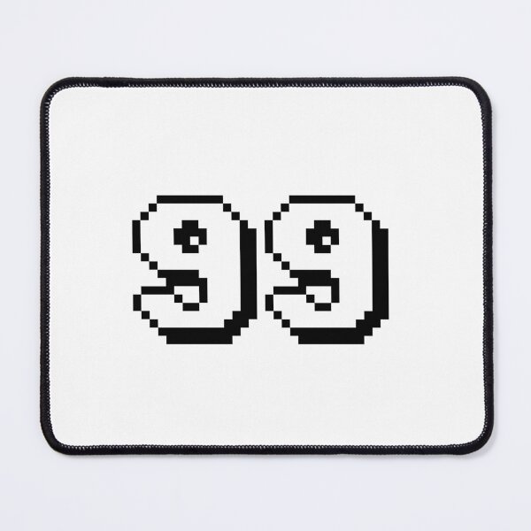 Item preview, 99, ninety-nine, white, retro video game, 1 up! designed and sold by Numbers-Art.