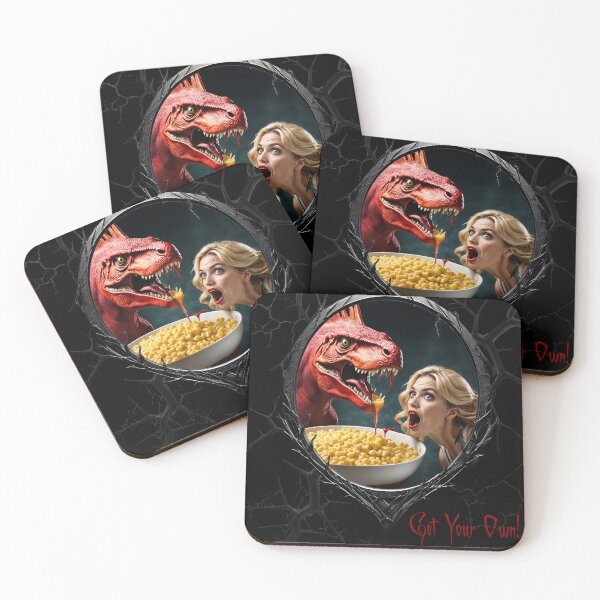 Item preview, Macaroni & Cheese & a greedy dinosaur designed and sold by FatCatStudios.