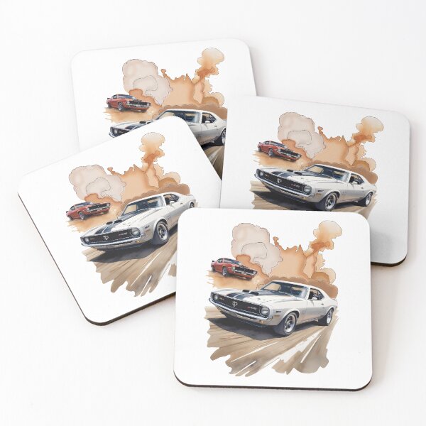 Item preview, Speed and Style Unleashed with a Muscle Car in a Stunning Race! designed and sold by Art Store Stickers.