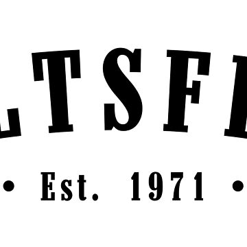Artwork thumbnail, Hultsfred Kalmar County Sweden Est. 1971 Black Letter Sverige by establishedwear